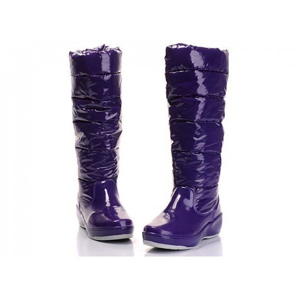 Moncler pelle verniciata viola Stivaletti uscita